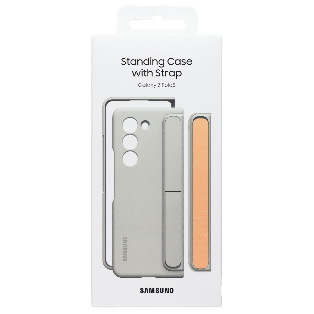 Samsung Official Standing Case with Strap for Samsung Galaxy Z Fold5 - Sand Cell Phone - Cases, Covers & Skins Samsung    - Simple Cell Bulk Wholesale Pricing - USA Seller