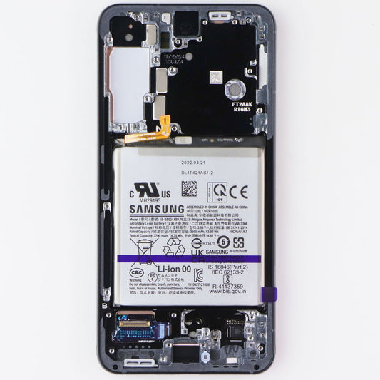 Repair Part SVC LCD Assem Octa Kit E/ZA for Galaxy S22 (SM-S901U) Phantom Black Cell Phone - Replacement Parts & Tools Samsung - Simple Cell Bulk Wholesale Pricing - USA Seller