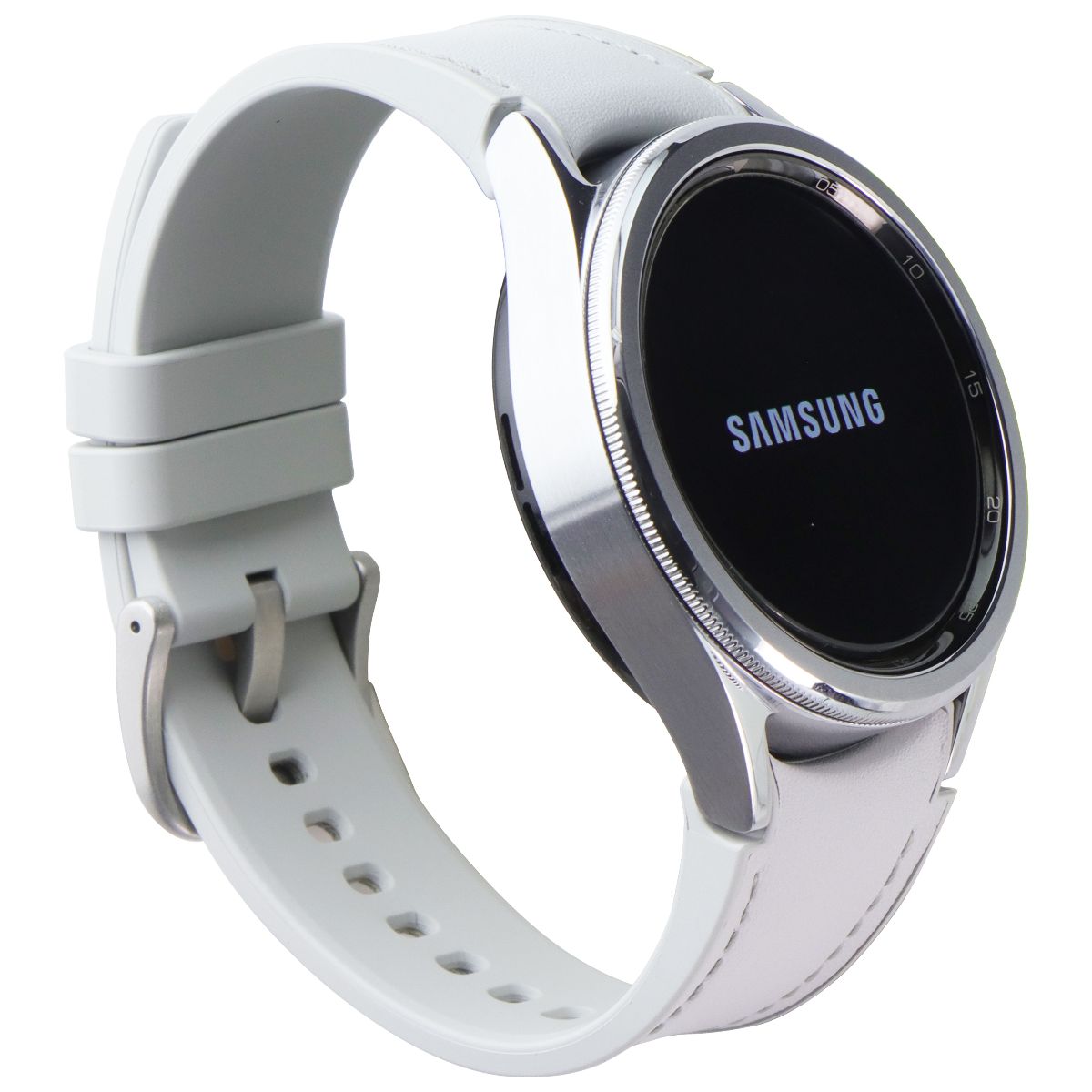 Samsung Galaxy Watch6 Classic (43mm) LTE + Bluetooth (SM-R955) - Silver/White Smart Watches Samsung - Simple Cell Bulk Wholesale Pricing - USA Seller