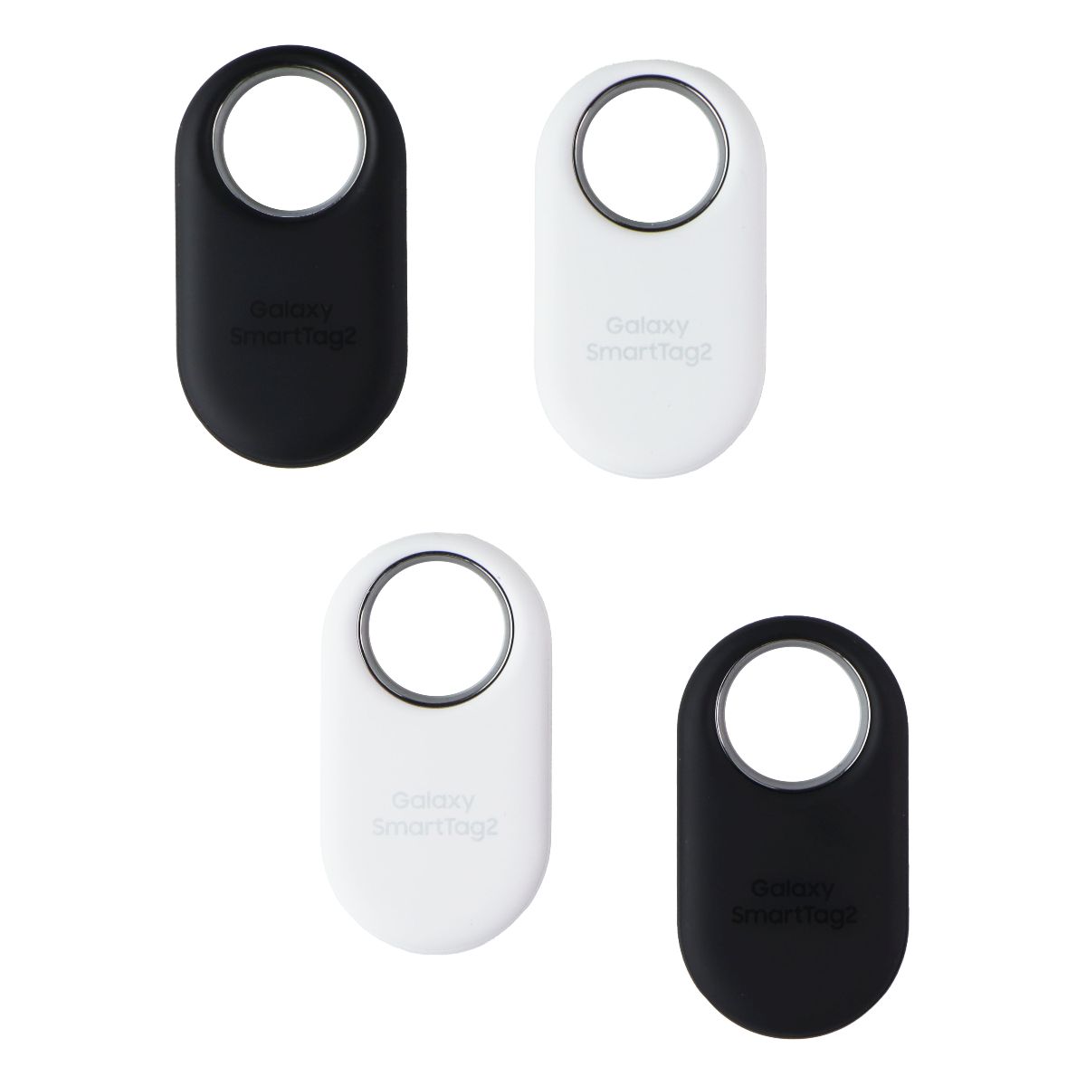 Samsung Galaxy SmartTag2 Bluetooth Tracker (4 Pack) - Black/White (El-T5600) GPS Accessories & Tracking - Tracking Devices Samsung - Simple Cell Bulk Wholesale Pricing - USA Seller