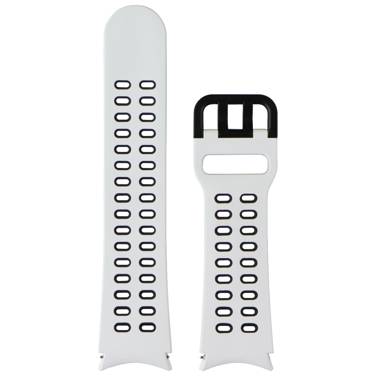 Samsung (20mm, S/M) Extreme Sport Band for Samsung Galaxy Watch4 - White/Black Smart Watch Accessories - Watch Bands Samsung - Simple Cell Bulk Wholesale Pricing - USA Seller