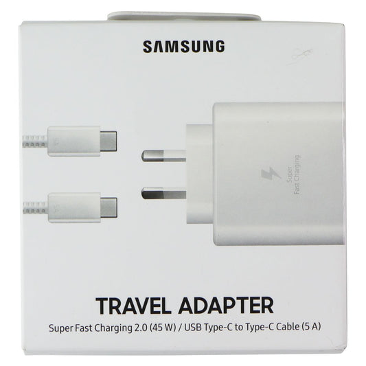 Samsung 45W Travel Adapter (AUSTRALIAN) + USB-C to USB-C Cable - White