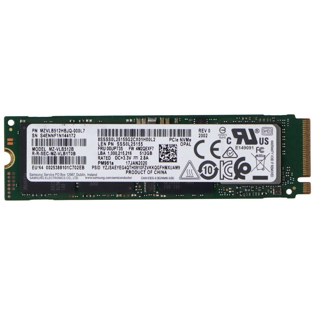 Samsung 512GB NVME M.2 2280 Internal SSD (MZVLB512HBJQ-000L7) Digital Storage - Solid State Drives Samsung - Simple Cell Bulk Wholesale Pricing - USA Seller