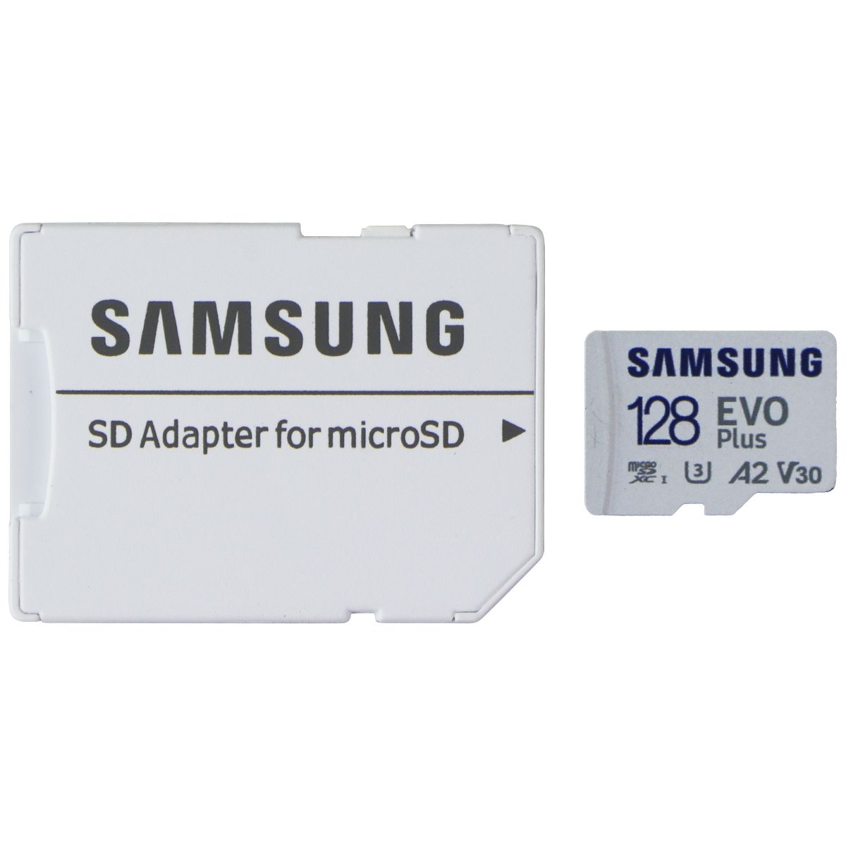 Samsung 128GB EVO Plus microSDXC Card w/Adapter - A2 Class 10 U3 V30 (130MB/s) Digital Camera - Memory Cards Samsung - Simple Cell Bulk Wholesale Pricing - USA Seller