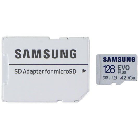 Samsung 128GB EVO Plus microSDXC Card w/Adapter - A2 Class 10 U3 V30 (130MB/s) Digital Camera - Memory Cards Samsung - Simple Cell Bulk Wholesale Pricing - USA Seller