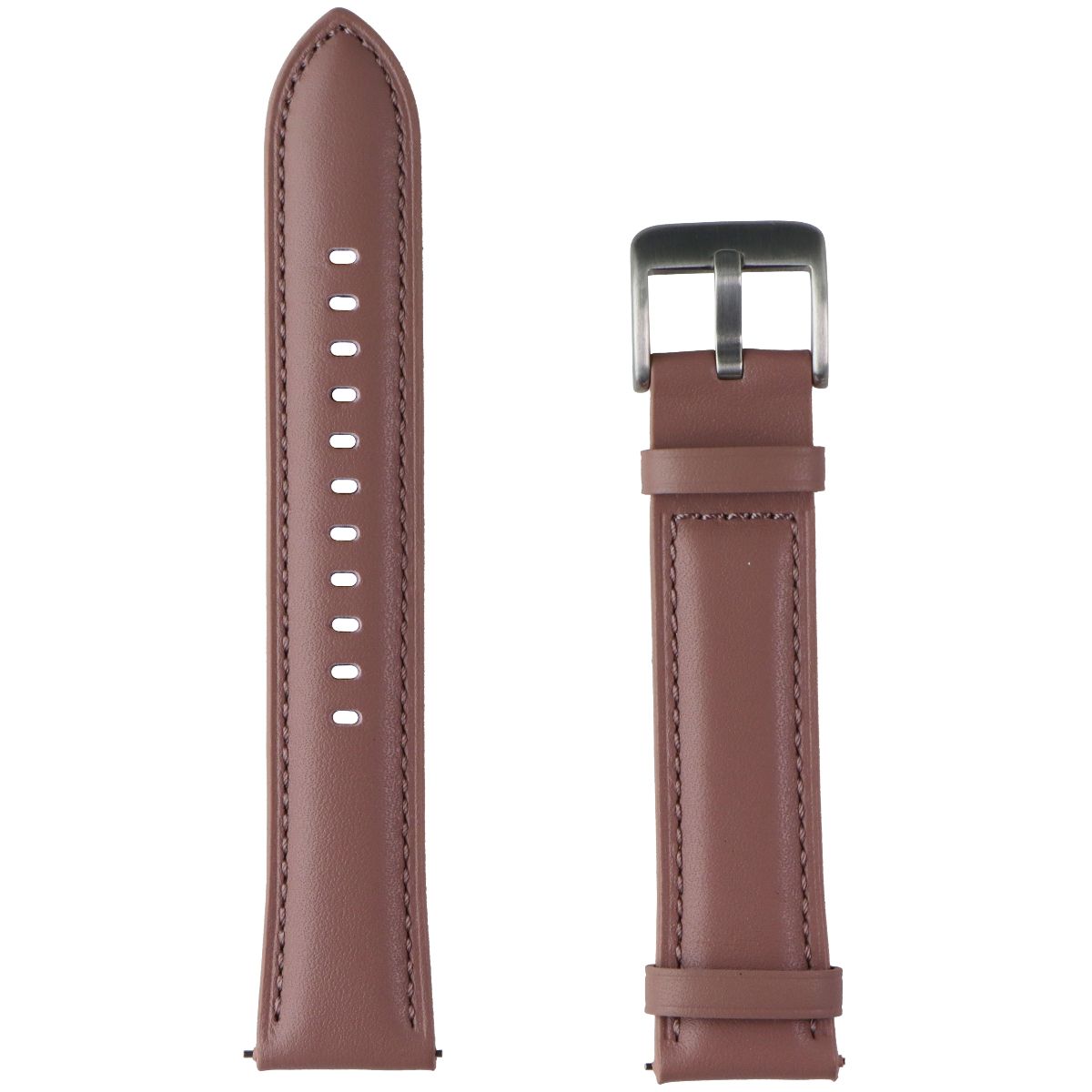 Generic 20mm Genuine Leather Watch Band for 20mm Lugs - Pink Rose/Silver Smart Watch Accessories - Watch Bands Samsung - Simple Cell Bulk Wholesale Pricing - USA Seller