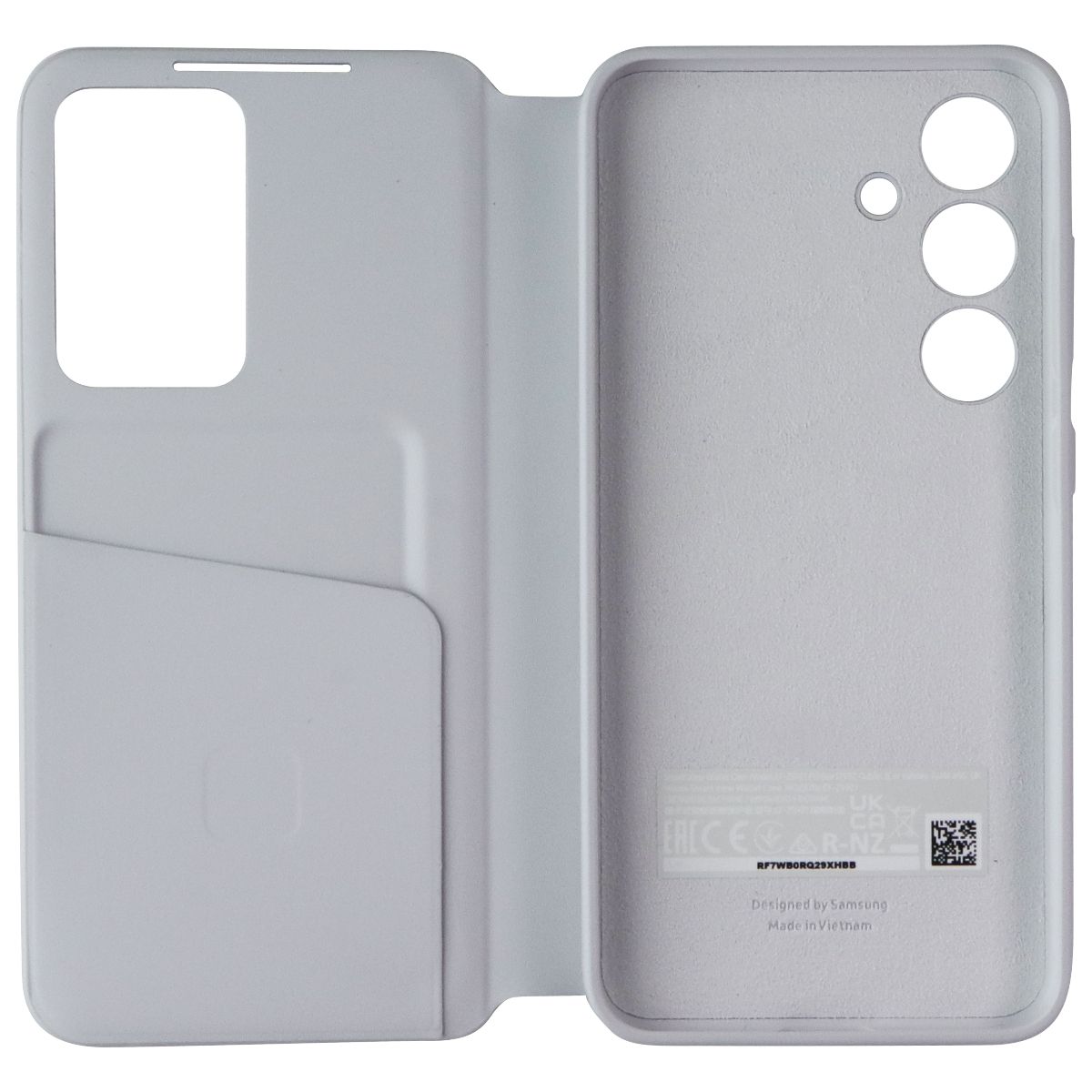 Samsung S-View Wallet Case for Galaxy S24 - White Cell Phone - Cases, Covers & Skins Samsung - Simple Cell Bulk Wholesale Pricing - USA Seller