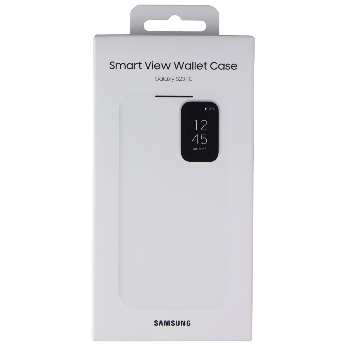 Samsung Smart View Wallet Case for Samsung Galaxy S23 FE - White Cell Phone - Cases, Covers & Skins Samsung - Simple Cell Bulk Wholesale Pricing - USA Seller