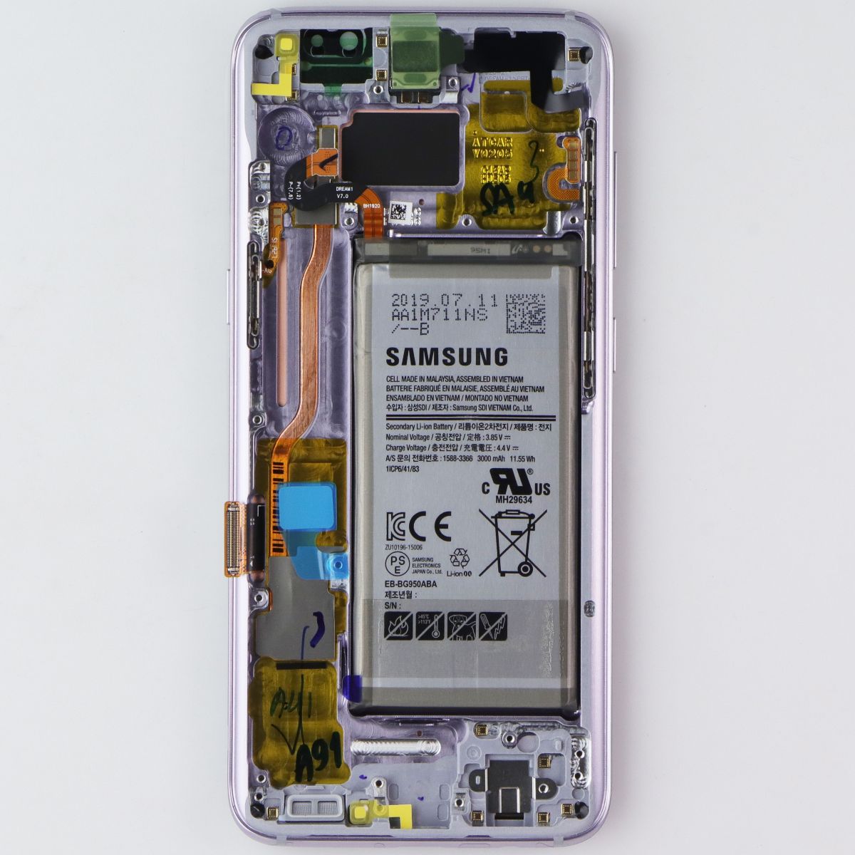 Repair Part SVC LCD Assembly Octa Kit (E/VIOLET) for Galaxy S8/G950 Orchid Gray