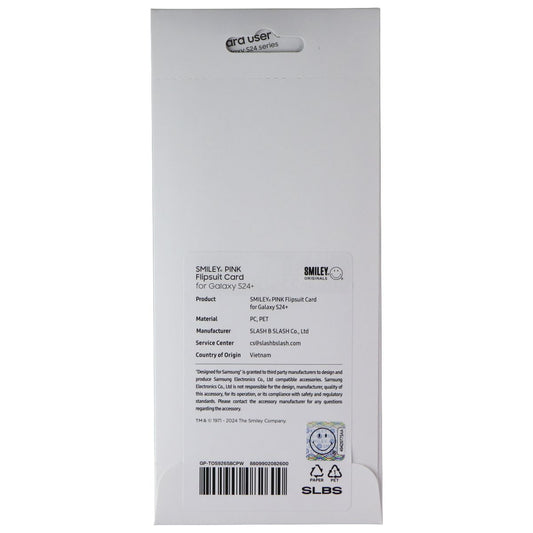 Samsung Smiley Originals Flipsuit Interactive Card for Galaxy S24+ (Plus) - Pink Cell Phone - Cases, Covers & Skins Samsung - Simple Cell Bulk Wholesale Pricing - USA Seller