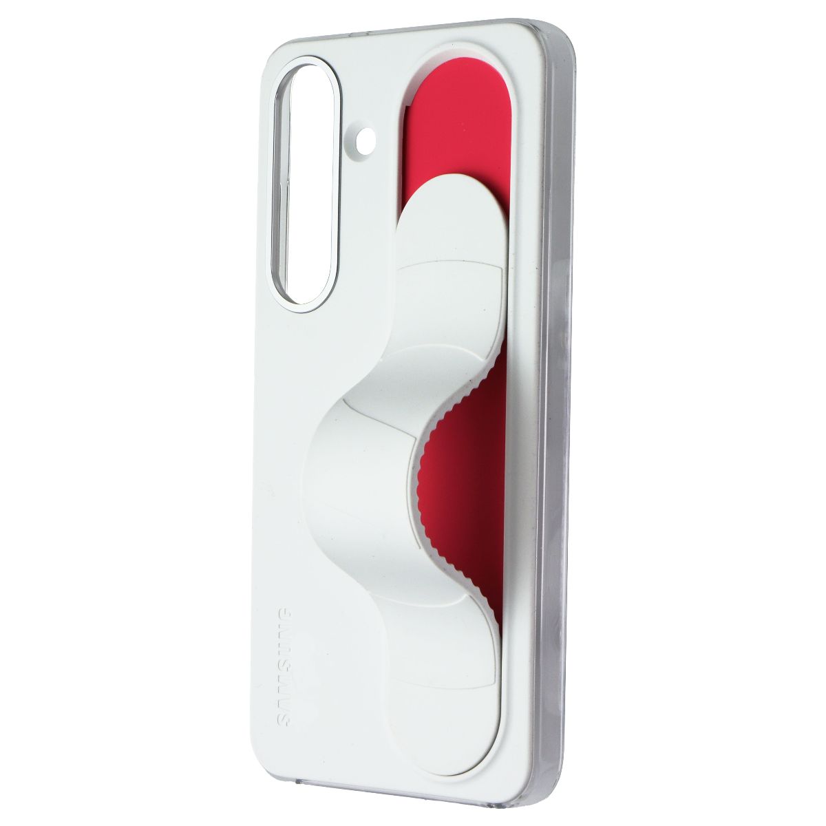 Samsung Official Standing Grip Case for Samsung Galaxy S25 - White Cell Phone - Cases, Covers & Skins Samsung - Simple Cell Bulk Wholesale Pricing - USA Seller