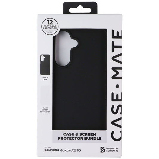 Case-Mate Tough Case & Screen Protector Bundle for Samsung Galaxy A26 5G - Black Cell Phone - Cases, Covers & Skins Samsung - Simple Cell Bulk Wholesale Pricing - USA Seller