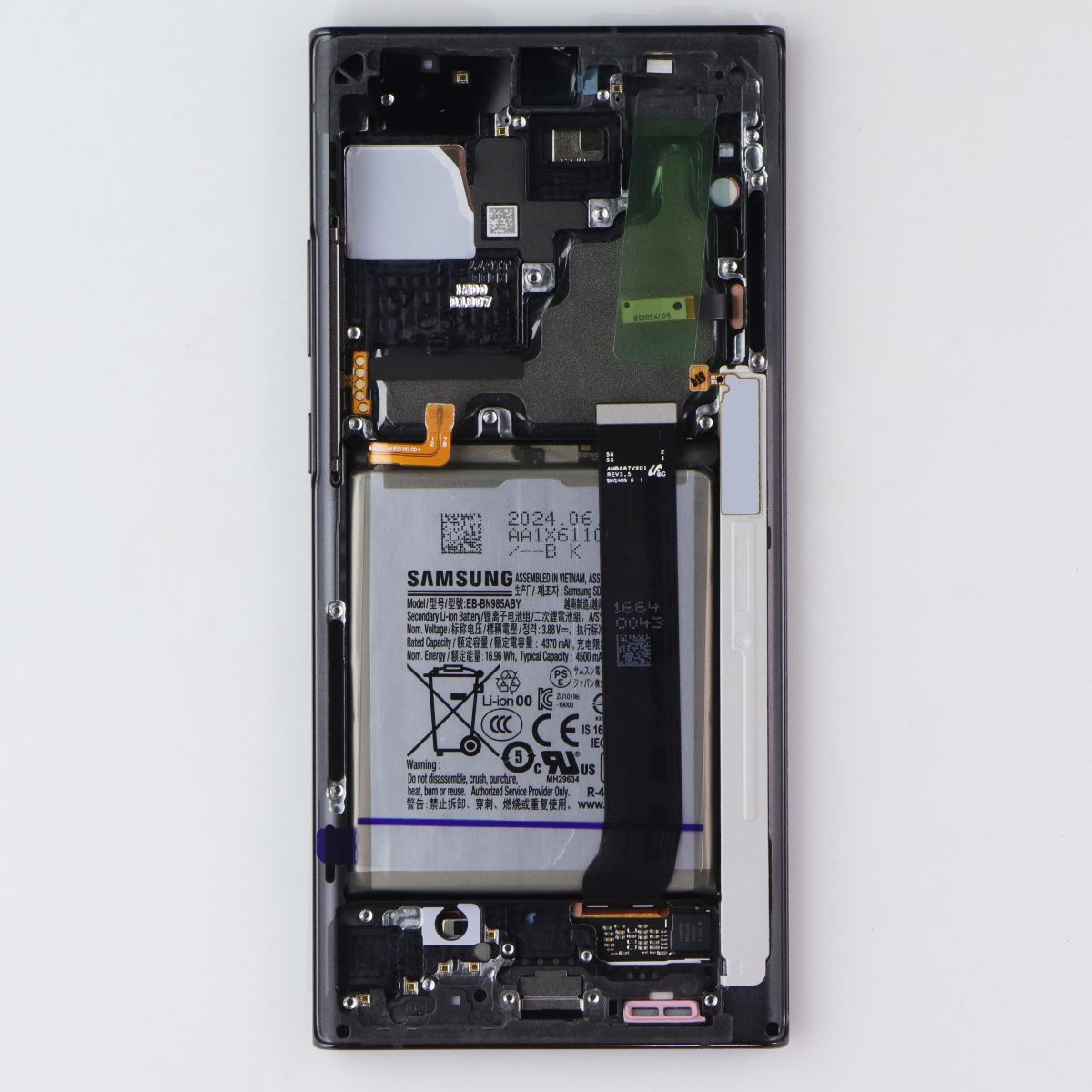 Repair Part SVC LCD Assembly (E/ZK) AT&T for Galaxy Note20 Ultra 5G N986 Black Cell Phone - Replacement Parts & Tools Samsung - Simple Cell Bulk Wholesale Pricing - USA Seller