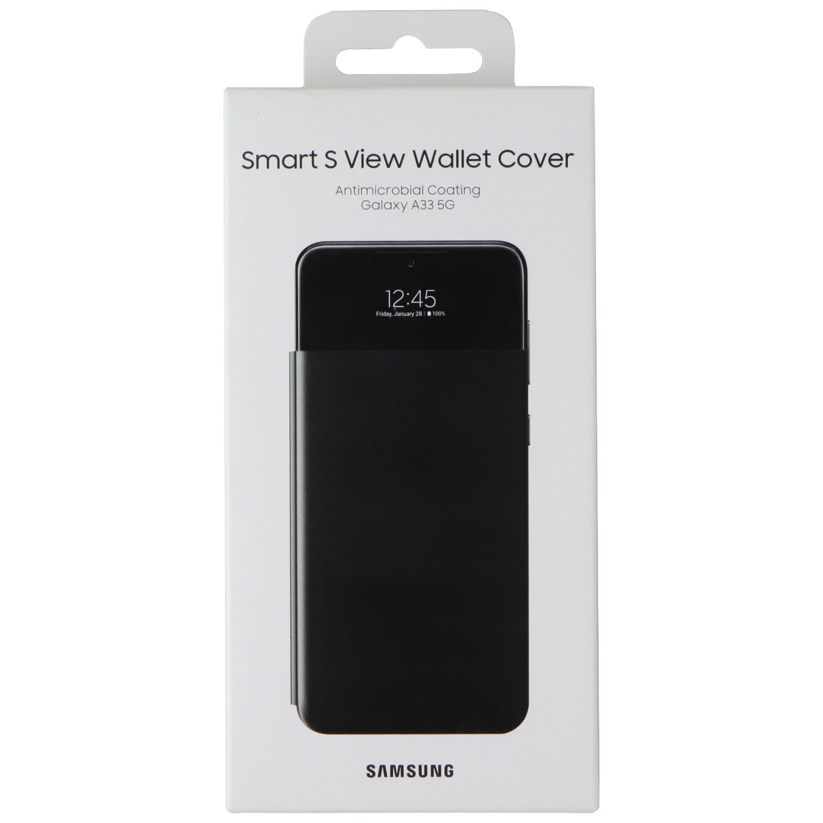 Samsung S View Wallet Cover for Samsung Galaxy A33 5G - Black Cell Phone - Cases, Covers & Skins Samsung - Simple Cell Bulk Wholesale Pricing - USA Seller