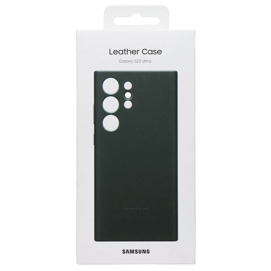 Samsung Leather Case for Galaxy S23 Ultra - Green Cell Phone - Cases, Covers & Skins Samsung - Simple Cell Bulk Wholesale Pricing - USA Seller