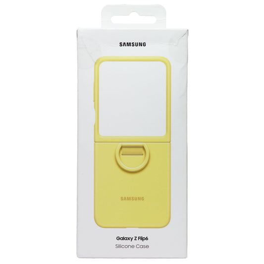 Samsung Official Silicone Case with Ring for Galaxy Z Flip6 - Yellow Cell Phone - Cases, Covers & Skins Samsung - Simple Cell Bulk Wholesale Pricing - USA Seller