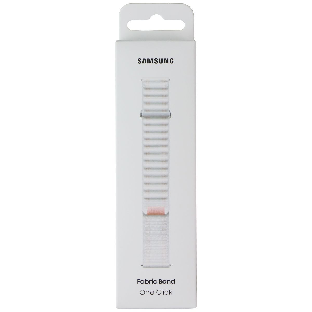 Samsung One Click Fabric Band for Galaxy Watch 4 - White (20mm, S/M) Smart Watch Accessories - Watch Bands Samsung - Simple Cell Bulk Wholesale Pricing - USA Seller