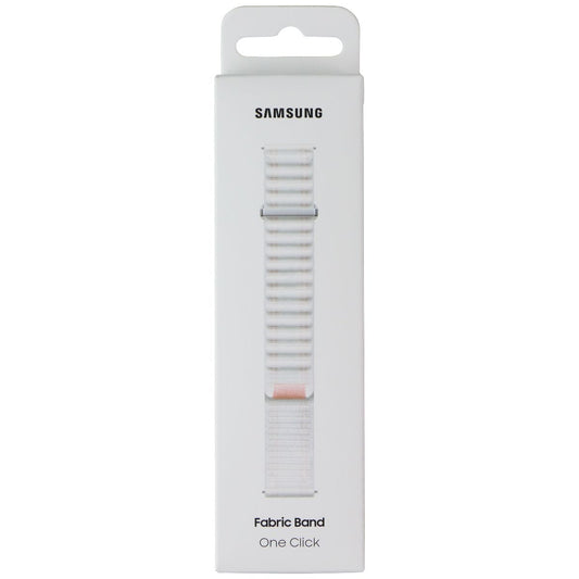 Samsung One Click Fabric Band for Galaxy Watch 4 - White (20mm, S/M) Smart Watch Accessories - Watch Bands Samsung - Simple Cell Bulk Wholesale Pricing - USA Seller