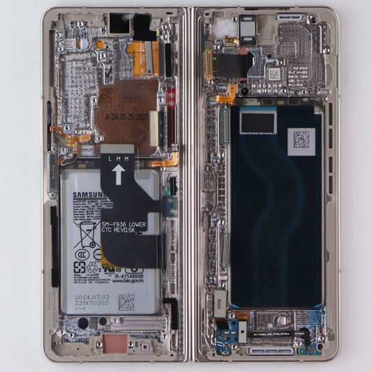 Repair Part SVC LCD Assembly Octa Kit (E/ZE/PF) for Galaxy Z Fold4 (F936U) Beige Cell Phone - Replacement Parts & Tools Samsung - Simple Cell Bulk Wholesale Pricing - USA Seller