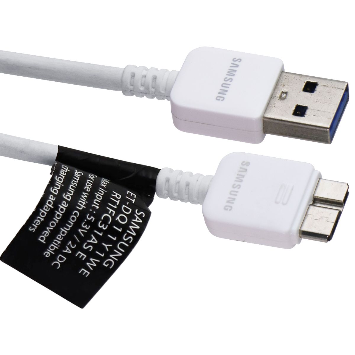 Samsung 5Ft Charge and Sync Cable (ET-DQ11Y1WE) for Micro USB3.0 Devices - White Cell Phone - Cables & Adapters Samsung - Simple Cell Bulk Wholesale Pricing - USA Seller