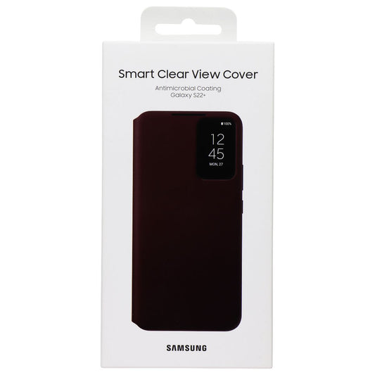 Samsung Official Smart Clear View Cover for Samsung Galaxy S22+ (Burgundy)