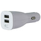Samsung 10W Dual Port USB-A Car Adapter/Charger - White Cell Phone - Chargers & Cradles Samsung - Simple Cell Bulk Wholesale Pricing - USA Seller