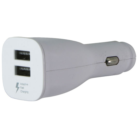 Samsung 10W Dual Port USB-A Car Adapter/Charger - White Cell Phone - Chargers & Cradles Samsung - Simple Cell Bulk Wholesale Pricing - USA Seller