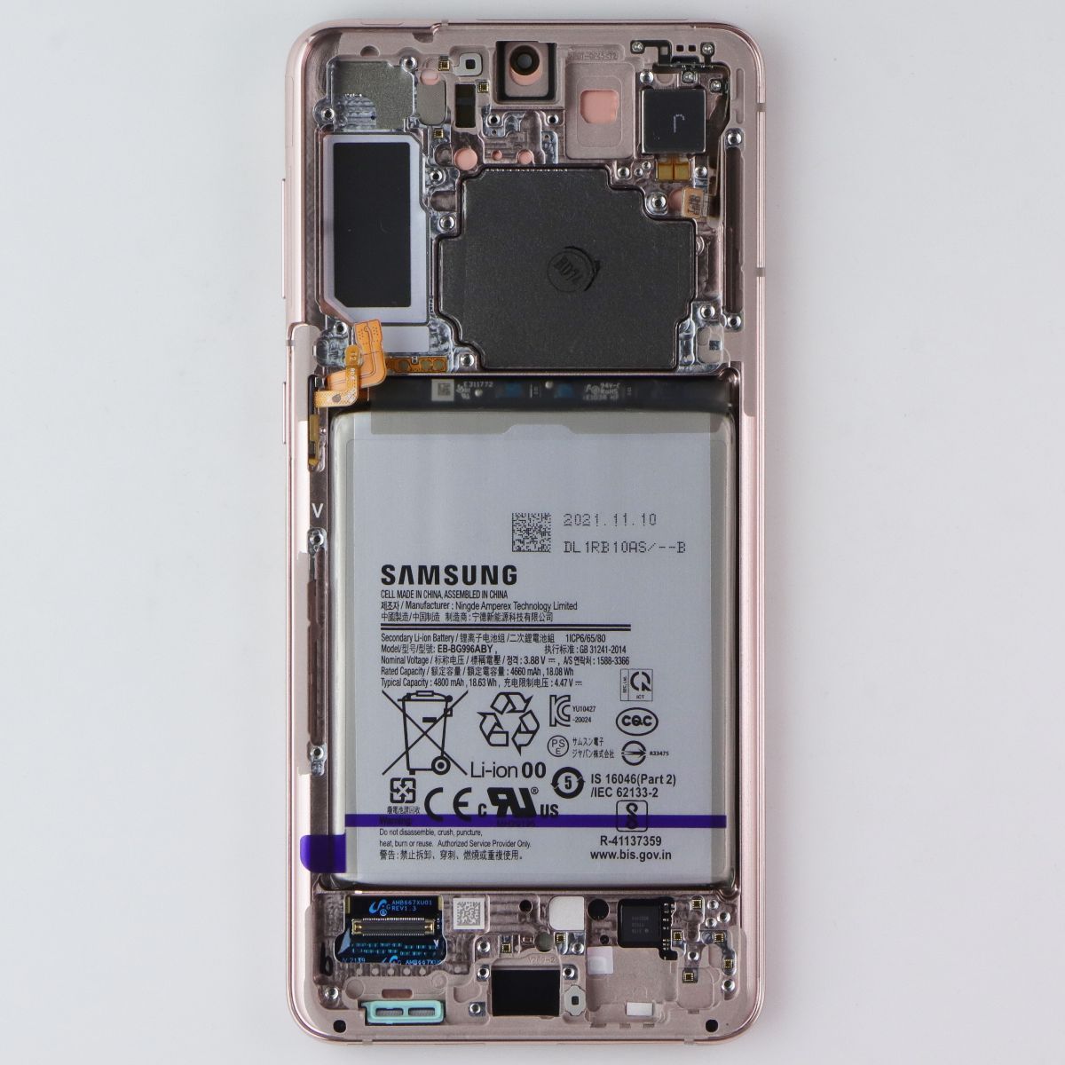 Repair Part SVC LCD Assembly Octa Kit (E/ZV/PF) for Galaxy S21+ 5G G996 - Pink Cell Phone - Replacement Parts & Tools Samsung - Simple Cell Bulk Wholesale Pricing - USA Seller