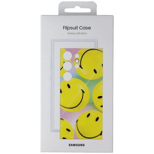Samsung Official Smiley Flipsuit Case for Galaxy S24 Ultra - Yellow Cell Phone - Cases, Covers & Skins Samsung    - Simple Cell Bulk Wholesale Pricing - USA Seller