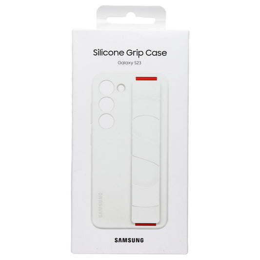 Samsung Silicone Grip Case for Galaxy S23 - White Cell Phone - Cases, Covers & Skins Samsung    - Simple Cell Bulk Wholesale Pricing - USA Seller