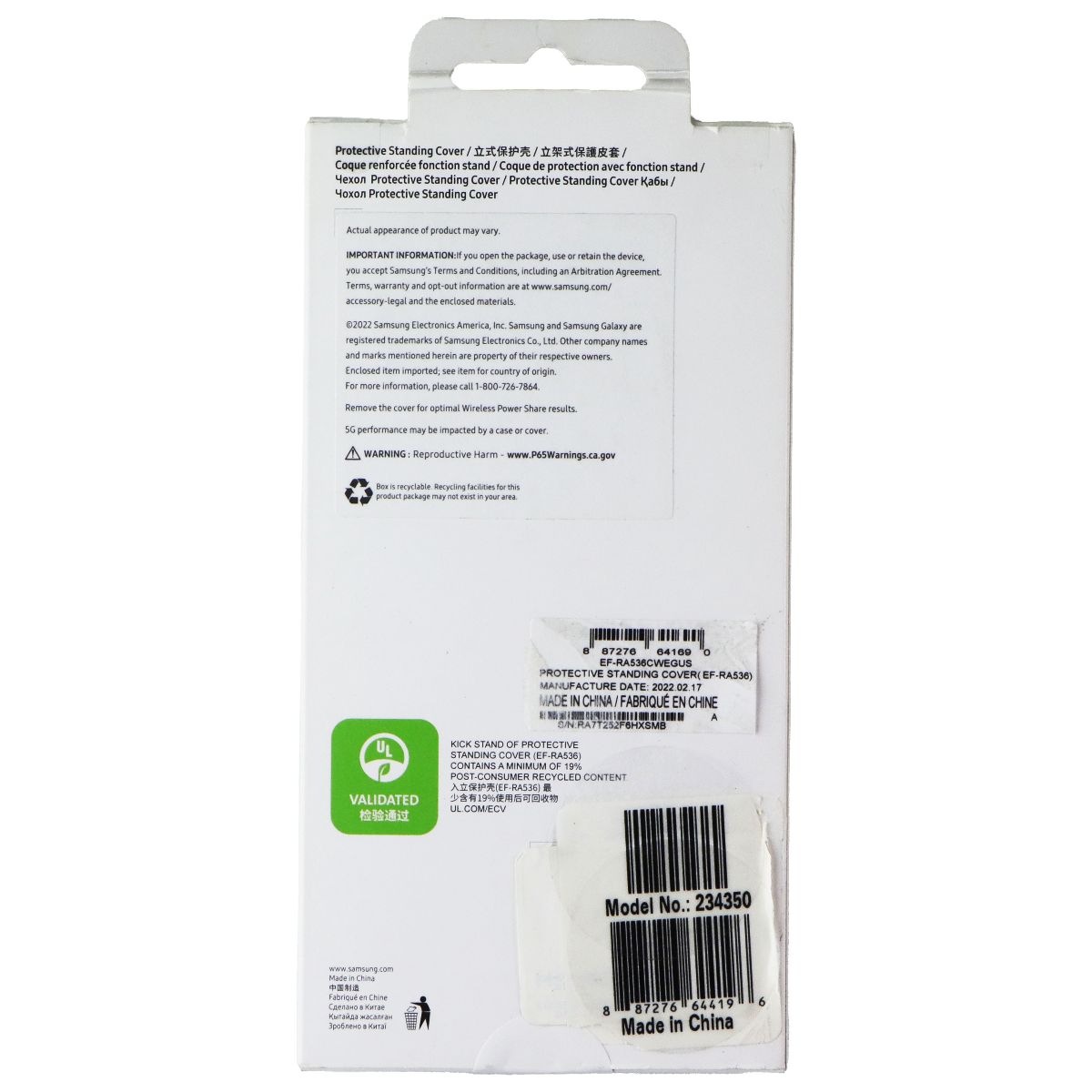 Samsung Official Protective Standing Cover Case for Galaxy A53 5G - White