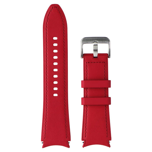 Samsung Hybrid Leather Band for Galaxy Watch4 & Later (20mm) S/M - Red Smart Watch Accessories - Watch Bands Samsung - Simple Cell Bulk Wholesale Pricing - USA Seller