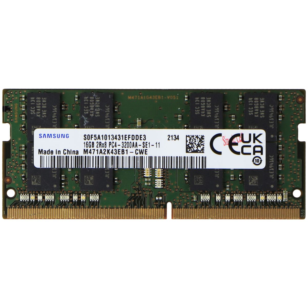 Samsung DDR4 (16GB) 2Rx8 PC4-3200AA PC RAM Memory M471A2K43EB1-CWE Computer Parts - Memory (RAM) Samsung    - Simple Cell Bulk Wholesale Pricing - USA Seller