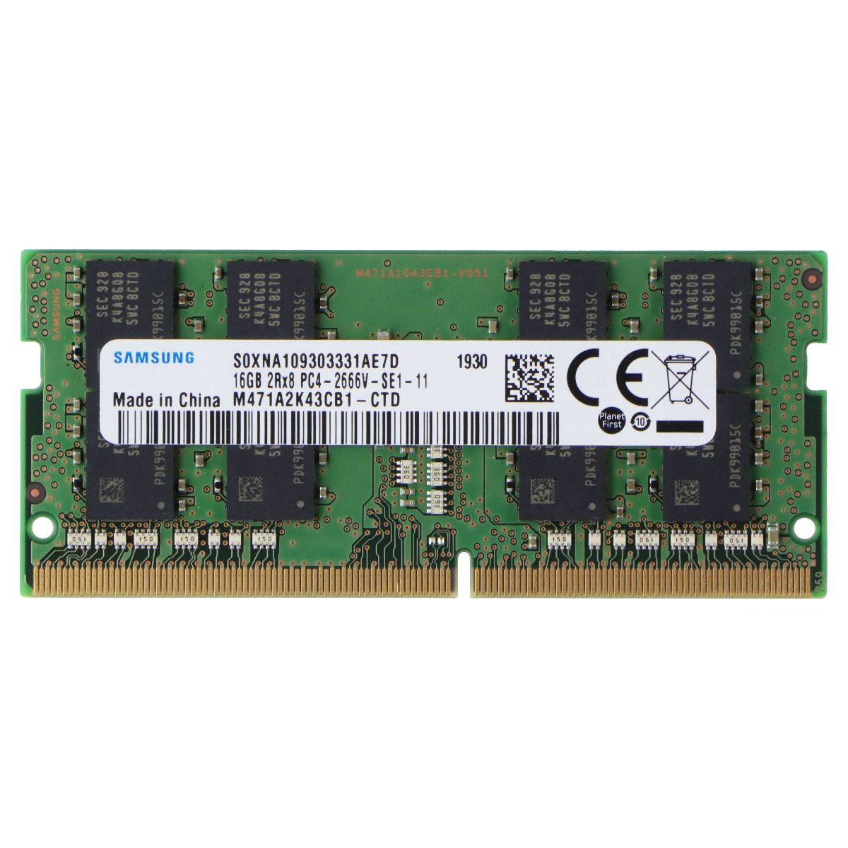 Samsung 16GB DDR4 2666MHz SoDIMM RAM (M471A2K43CB1-CTD) Computer Parts - Memory (RAM) Samsung - Simple Cell Bulk Wholesale Pricing - USA Seller