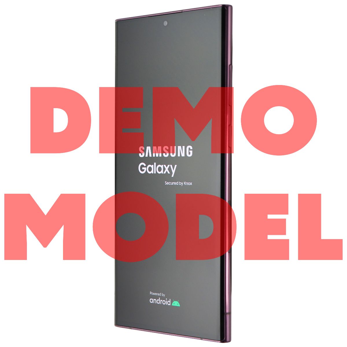 DEMO Samsung Galaxy S22 Ultra 5G (6.8-in) SM-S908U1 No Service - 128GB/Burgundy Cell Phones & Smartphones Samsung - Simple Cell Bulk Wholesale Pricing - USA Seller