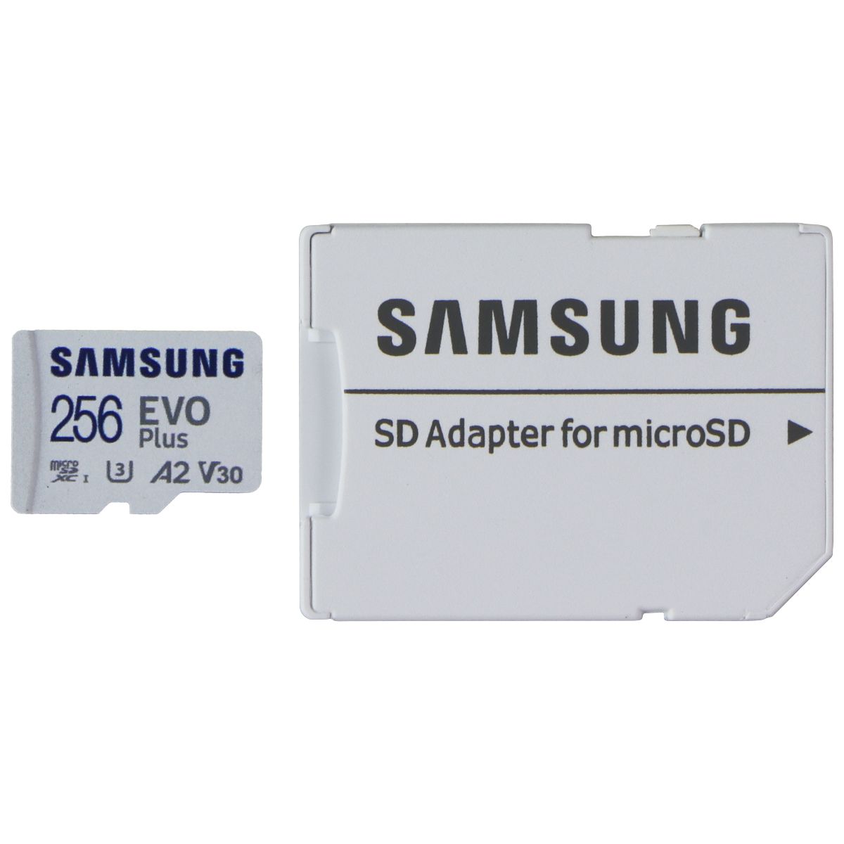 Samsung 256GB EVO Plus microSDXC Card w/Adapter - A2 Class 10 U3 V30 (130MB/s) Digital Camera - Memory Cards Samsung - Simple Cell Bulk Wholesale Pricing - USA Seller