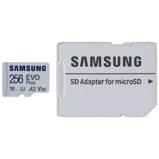 Samsung 256GB EVO Plus microSDXC Card w/Adapter - A2 Class 10 U3 V30 (130MB/s) Digital Camera - Memory Cards Samsung - Simple Cell Bulk Wholesale Pricing - USA Seller