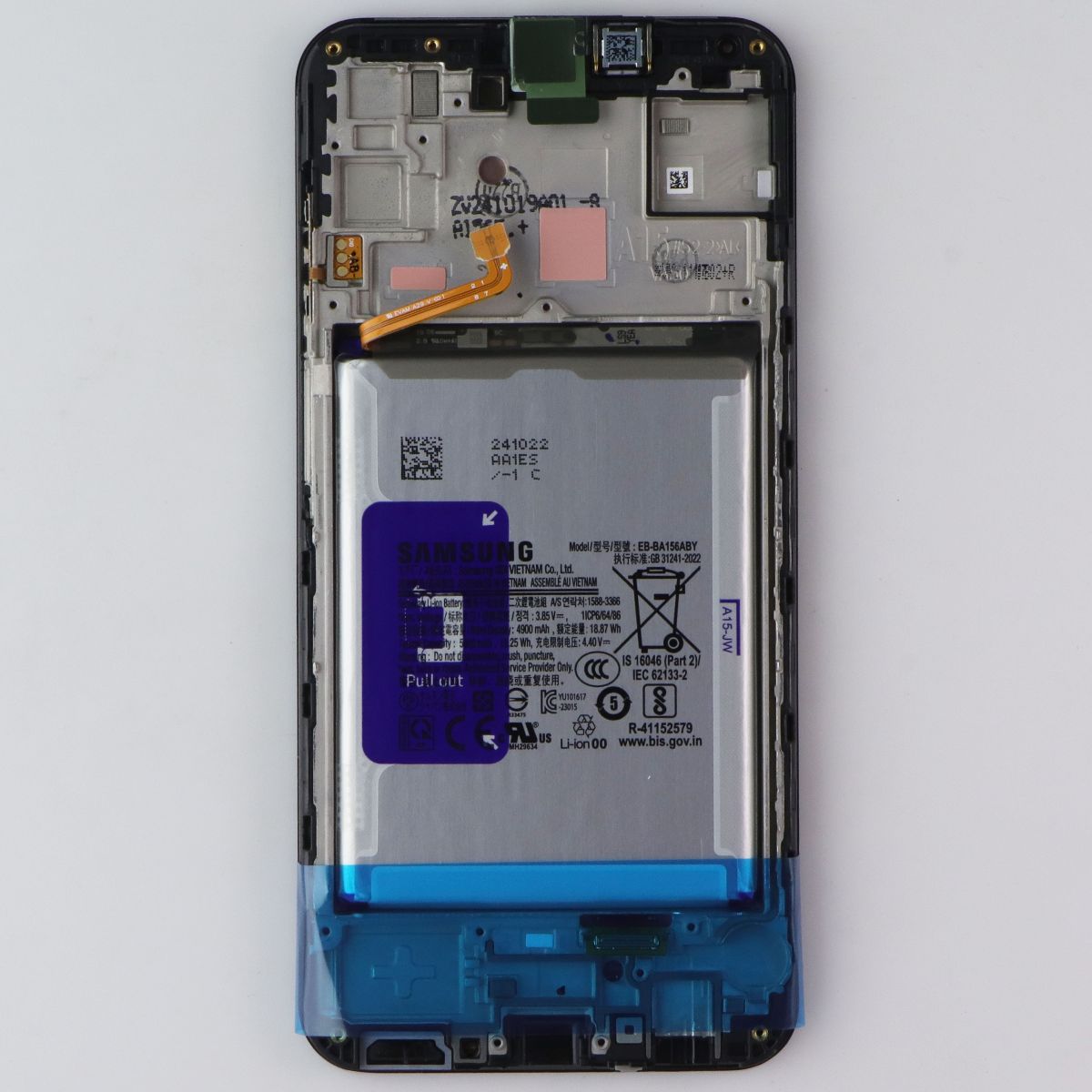 Repair Part Samsung SVC Assembly OLED Display (M/ZK) for Galaxy A15 5G SM-A156U Cell Phone - Replacement Parts & Tools Samsung - Simple Cell Bulk Wholesale Pricing - USA Seller
