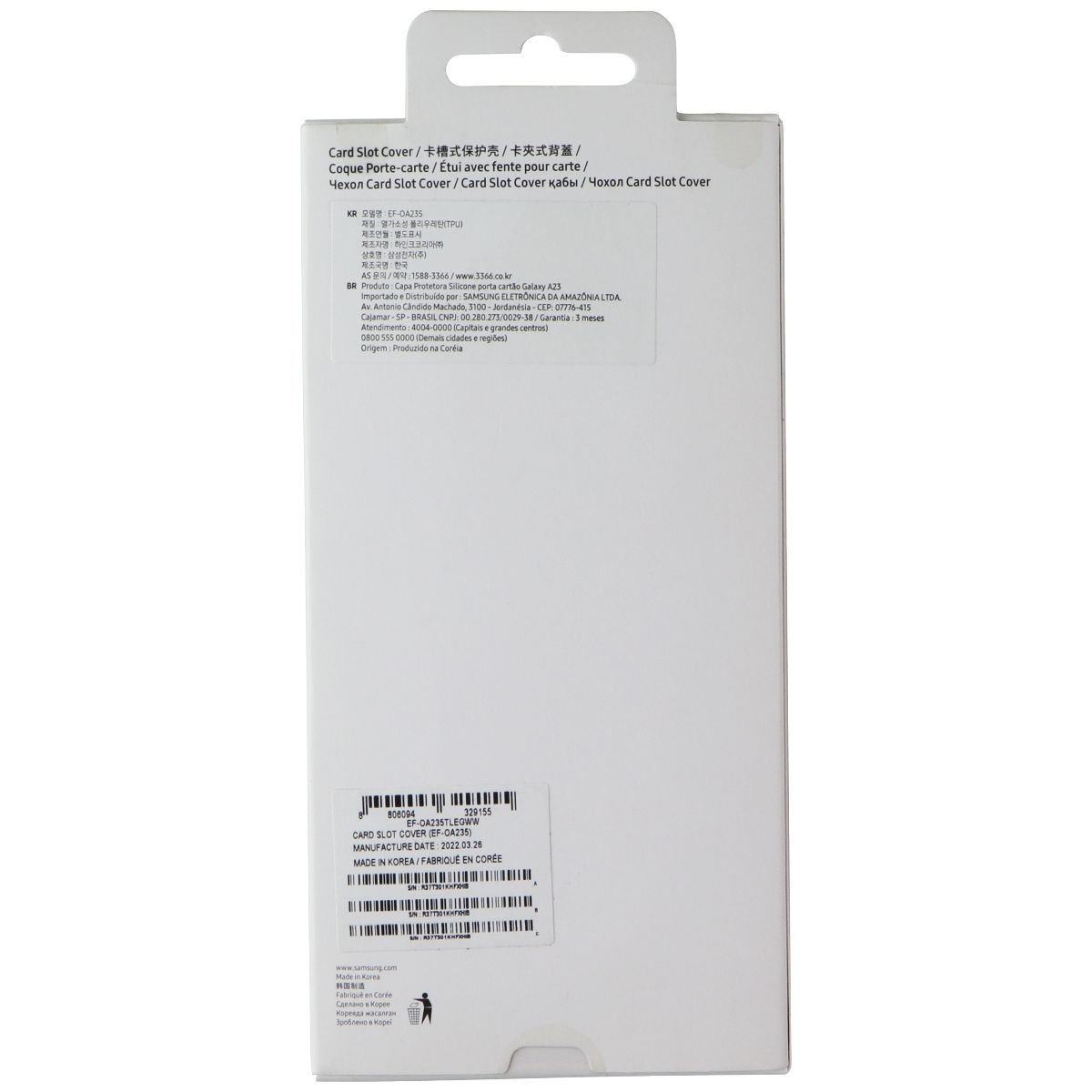 Samsung Card Slot Cover Case for Samsung Galaxy A23 - Arctic Blue Cell Phone - Cases, Covers & Skins Samsung - Simple Cell Bulk Wholesale Pricing - USA Seller