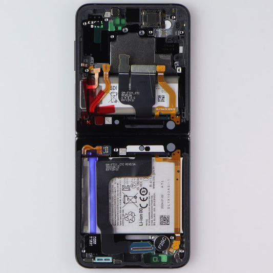 Repair Part SVC Case ASSM Front+Batt for Z Flip4 - GH82-32908E - Bespoke White Cell Phone - Replacement Parts & Tools Samsung - Simple Cell Bulk Wholesale Pricing - USA Seller