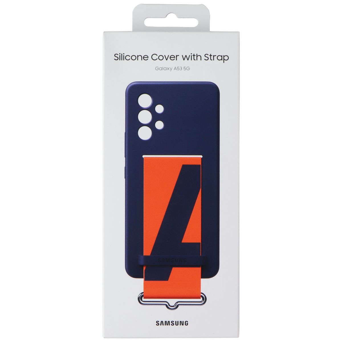 Samsung Official Silicone Cover with Strap for Samsung Galaxy A53 5G - Navy Cell Phone - Cases, Covers & Skins Samsung - Simple Cell Bulk Wholesale Pricing - USA Seller
