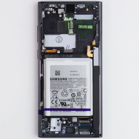 Repair Part SVC LCD Assembly Octa Kit for Galaxy S22 Ultra 5G (S908U) - Black Cell Phone - Replacement Parts & Tools Samsung - Simple Cell Bulk Wholesale Pricing - USA Seller