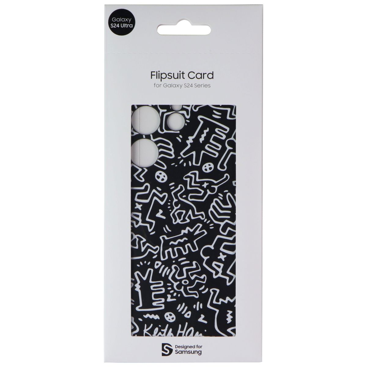 Samsung Interactive NFC Flipsuit Card for Galaxy S24 Ultra - Keith Haring Black Cell Phone - Cases, Covers & Skins Samsung - Simple Cell Bulk Wholesale Pricing - USA Seller