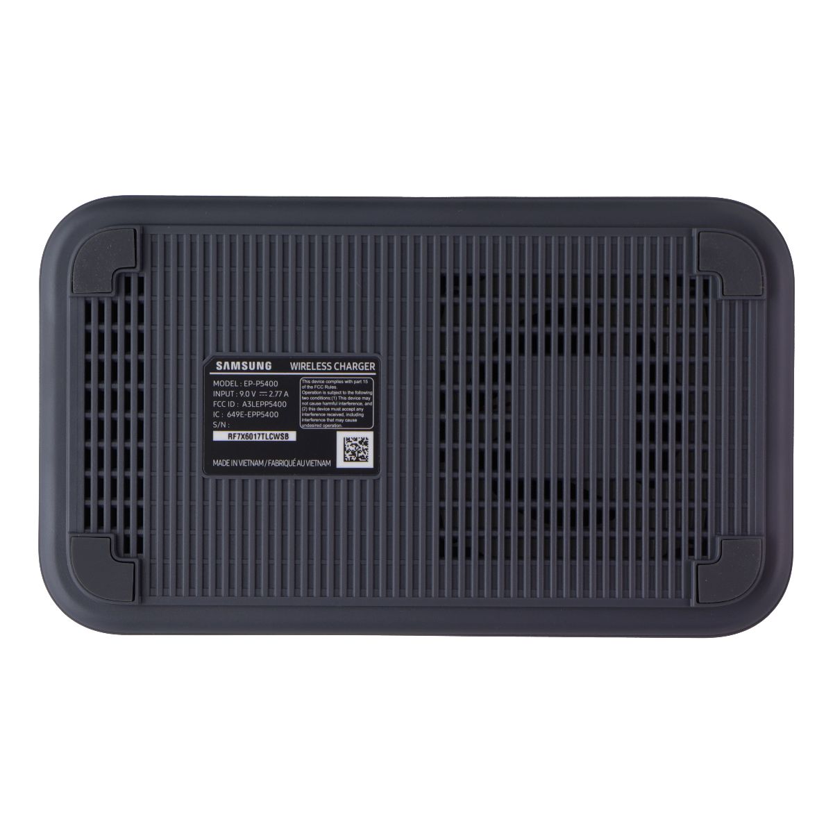 Samsung 15W Wireless Charger Duo with Travel Adapter - Dark Gray (EP-P5400TBE)