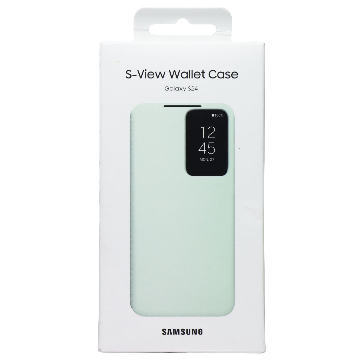 Samsung S-View Wallet Case for Galaxy S24 - Light Green Cell Phone - Cases, Covers & Skins Samsung - Simple Cell Bulk Wholesale Pricing - USA Seller