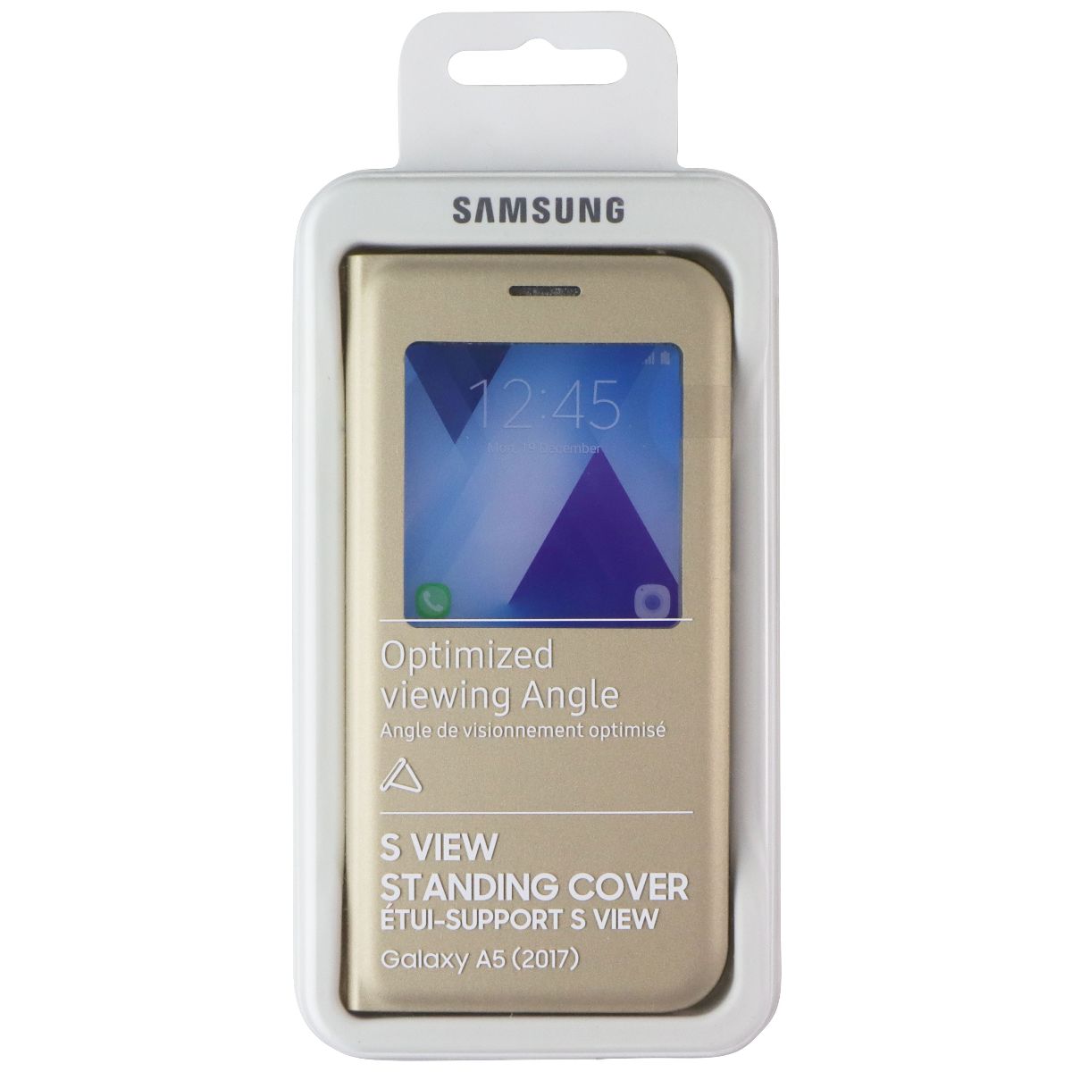 Samsung S-View Standing Cover Case for Samsung Galaxy A5 (2017) - Gold Cell Phone - Cases, Covers & Skins Samsung - Simple Cell Bulk Wholesale Pricing - USA Seller