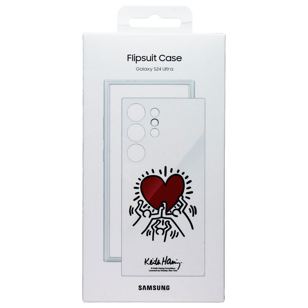 Samsung Official KEITH HARING Flipsuit Case for Galaxy S24 Ultra - White Cell Phone - Cases, Covers & Skins Samsung - Simple Cell Bulk Wholesale Pricing - USA Seller