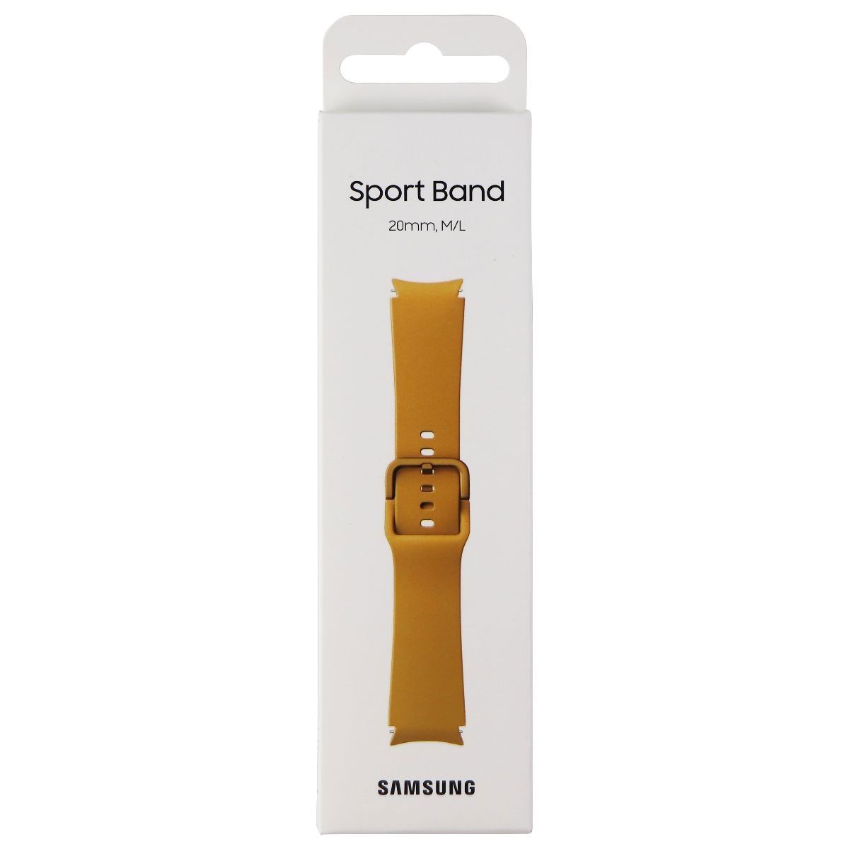 Samsung Sport Band for Galaxy Watch4 & Later - Mustard (20mm) Medium/Large (M/L) Smart Watch Accessories - Watch Bands Samsung - Simple Cell Bulk Wholesale Pricing - USA Seller
