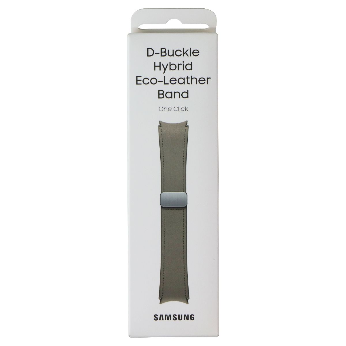 Samsung D-Buckle Hybrid Eco-Leather Band for Galaxy Watch4 - Etoupe (20mm, M/L) Smart Watch Accessories - Watch Bands Samsung - Simple Cell Bulk Wholesale Pricing - USA Seller