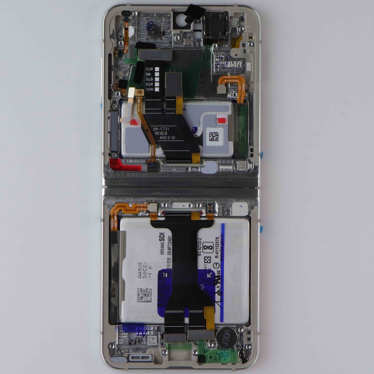 Repair Part SVC Case ASSM Front+Batt for Galaxy Z Flip5 - GH82-33140B - Graphite Cell Phone - Replacement Parts & Tools Samsung - Simple Cell Bulk Wholesale Pricing - USA Seller